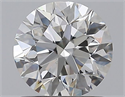 Natural Diamond 0.90 Carats, Round with Excellent Cut, H Color, VS2 Clarity and Certified by GIA