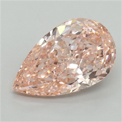 Picture of Lab Grown Diamond 3.76 Carats, Pear with  Cut, Fancy Vivid Pink Color, VS2 Clarity and Certified by IGI