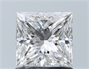 Natural Diamond 1.01 Carats, Princess with  Cut, H Color, VVS1 Clarity and Certified by GIA