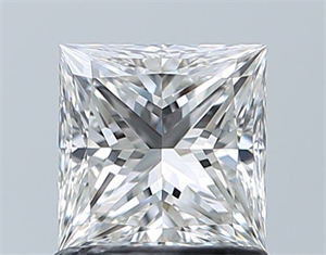 Picture of Natural Diamond 1.01 Carats, Princess with  Cut, H Color, VVS1 Clarity and Certified by GIA