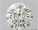 Natural Diamond 0.43 Carats, Round with Excellent Cut, J Color, VVS1 Clarity and Certified by GIA
