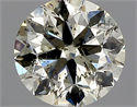 Natural Diamond 0.91 Carats, Round with Very Good Cut, K Color, SI2 Clarity and Certified by HRD