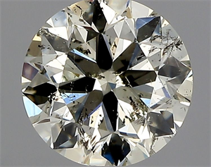 Picture of Natural Diamond 0.91 Carats, Round with Very Good Cut, K Color, SI2 Clarity and Certified by HRD