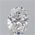 Natural Diamond 0.71 Carats, Oval with  Cut, D Color, SI1 Clarity and Certified by GIA