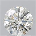 Natural Diamond 1.33 Carats, Round with Excellent Cut, J Color, SI1 Clarity and Certified by IGI