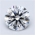 Natural Diamond 1.80 Carats, Round with Excellent Cut, D Color, VS2 Clarity and Certified by GIA