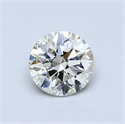 Natural Diamond 0.61 Carats, Round with Excellent Cut, J Color, SI2 Clarity and Certified by GIA