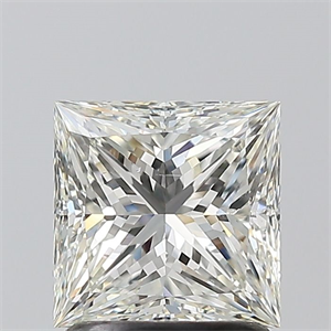 Foto Diamante Natural 1.50 quilates, Princesa , Color J, claridad SI1 y certificado GIA de