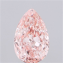 Picture of Lab Grown Diamond 1.71 Carats, Pear with  Cut, Fancy Vivid Pink Color, VS1 Clarity and Certified by IGI