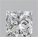 Natural Diamond 0.90 Carats, Princess with  Cut, I Color, VVS2 Clarity and Certified by GIA