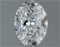 Natural Diamond 1.00 Carats, Oval with  Cut, G Color, SI2 Clarity and Certified by GIA