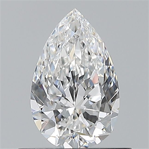 Picture of Natural Diamond 0.55 Carats, Pear with  Cut, E Color, VVS2 Clarity and Certified by GIA