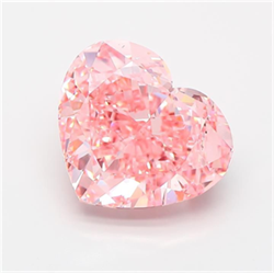 Picture of Lab Grown Diamond 8.68 Carats, Heart with  Cut, Fancy Vivid Pink Color, VS1 Clarity and Certified by IGI