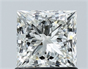 Natural Diamond 1.01 Carats, Princess with  Cut, I Color, VVS1 Clarity and Certified by GIA