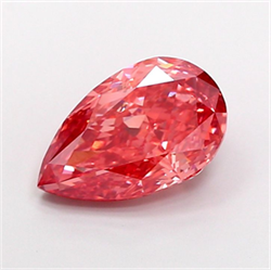 Picture of Lab Grown Diamond 3.52 Carats, Pear with  Cut, Fancy Vivid Pink Color, VS1 Clarity and Certified by IGI