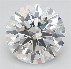 Picture of Lab Grown Diamond 3.50 Carats, Round with Ideal Cut, D Color, VVS2 Clarity and Certified by IGI