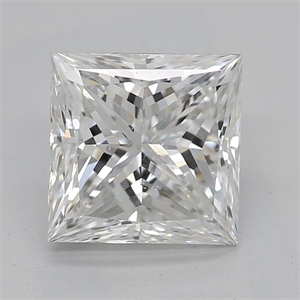 Picture of Natural Diamond 1.52 Carats, Princess with  Cut, F Color, SI2 Clarity and Certified by GIA