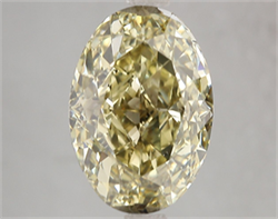 Picture of Lab Grown Diamond 5.02 Carats, Oval with  Cut, Fancy Intense Yellow Color, VS2 Clarity and Certified by IGI
