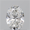 Natural Diamond 0.50 Carats, Oval with  Cut, F Color, VVS2 Clarity and Certified by GIA