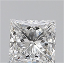 Natural Diamond 0.65 Carats, Princess with  Cut, F Color, VS2 Clarity and Certified by GIA