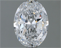 Natural Diamond 1.01 Carats, Oval with  Cut, D Color, SI2 Clarity and Certified by GIA