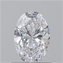 Natural Diamond 0.71 Carats, Oval with  Cut, D Color, SI1 Clarity and Certified by GIA