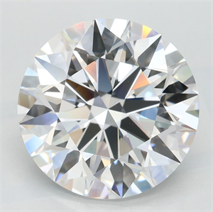 Picture of Lab Grown Diamond 4.16 Carats, Round with Excellent Cut, D Color, IF Clarity and Certified by GIA
