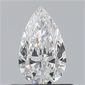 Natural Diamond 0.50 Carats, Pear with  Cut, E Color, VS1 Clarity and Certified by GIA