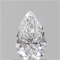 Natural Diamond 0.50 Carats, Pear with  Cut, D Color, SI1 Clarity and Certified by GIA