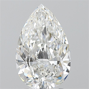 Picture of Natural Diamond 2.01 Carats, Pear with  Cut, F Color, VS2 Clarity and Certified by GIA