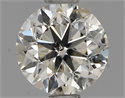 Natural Diamond 1.06 Carats, Round with Very Good Cut, I Color, I1 Clarity and Certified by IGI