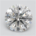 Lab Grown Diamond 2.51 Carats, Round with Ideal Cut, G Color, VS1 Clarity and Certified by IGI