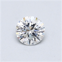 Natural Diamond 0.50 Carats, Round with Excellent Cut, E Color, SI1 Clarity and Certified by GIA