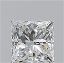 Natural Diamond 0.73 Carats, Princess with  Cut, H Color, VVS1 Clarity and Certified by GIA