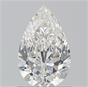 Natural Diamond 0.90 Carats, Pear with  Cut, D Color, VVS2 Clarity and Certified by GIA