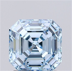 Picture of Lab Grown Diamond 1.30 Carats, Asscher with  Cut, Fancy Intense Blue Color, VS1 Clarity and Certified by IGI