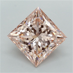 Picture of Lab Grown Diamond 3.05 Carats, Princess with  Cut, Fancy Intense Pink Color, VVS2 Clarity and Certified by IGI