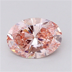 Picture of Lab Grown Diamond 2.00 Carats, Oval with  Cut, Fancy Intense Pink Color, VS1 Clarity and Certified by IGI