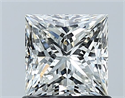 Natural Diamond 1.01 Carats, Princess with  Cut, H Color, VVS2 Clarity and Certified by GIA