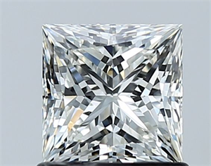Picture of Natural Diamond 1.01 Carats, Princess with  Cut, H Color, VVS2 Clarity and Certified by GIA