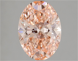 Picture of Lab Grown Diamond 2.84 Carats, Oval with  Cut, Fancy Vivid Pink Color, VVS2 Clarity and Certified by IGI
