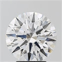 Lab Grown Diamond 3.56 Carats, Round with Ideal Cut, E Color, VVS2 Clarity and Certified by IGI