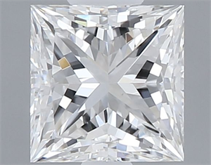 Picture of Natural Diamond 0.70 Carats, Princess with  Cut, F Color, VS1 Clarity and Certified by GIA