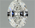 Natural Diamond 0.40 Carats, Oval with  Cut, F Color, VVS1 Clarity and Certified by GIA