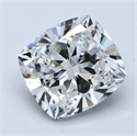 Natural Diamond 5.02 Carats, Cushion with  Cut, G Color, SI1 Clarity and Certified by GIA
