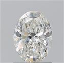 Natural Diamond 1.21 Carats, Oval with  Cut, I Color, SI1 Clarity and Certified by GIA