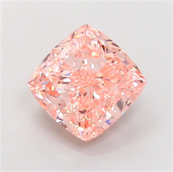 Picture of Lab Grown Diamond 5.01 Carats, CUSHION MODIFIED with  Cut, Fancy Intense Pink Color, VVS2 Clarity and Certified by IGI