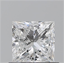 Natural Diamond 0.71 Carats, Princess with  Cut, F Color, VS2 Clarity and Certified by GIA
