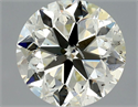 Natural Diamond 1.01 Carats, Round with Very Good Cut, K Color, SI2 Clarity and Certified by HRD