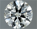 Natural Diamond 0.72 Carats, Round with Excellent Cut, J Color, VVS1 Clarity and Certified by IGI